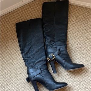 Chloe tall black leather  boots